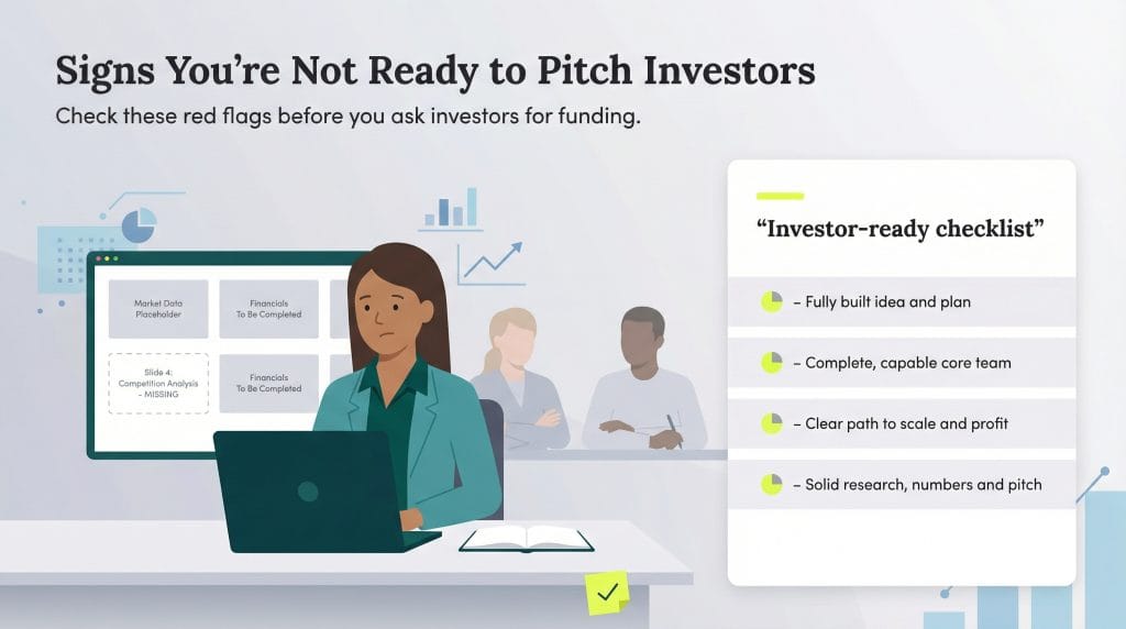 signs you're not ready to pitch to investors