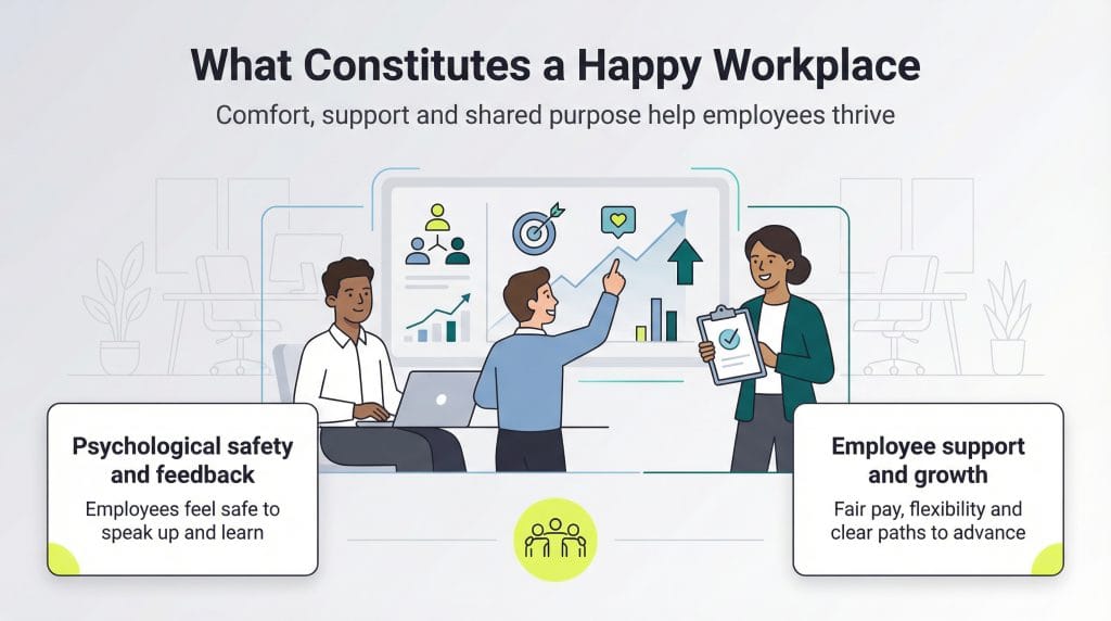 what constitutes a happy workplace