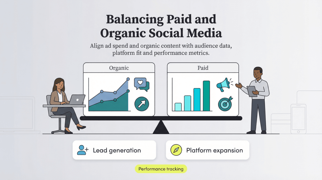 balancing paid and organic social media