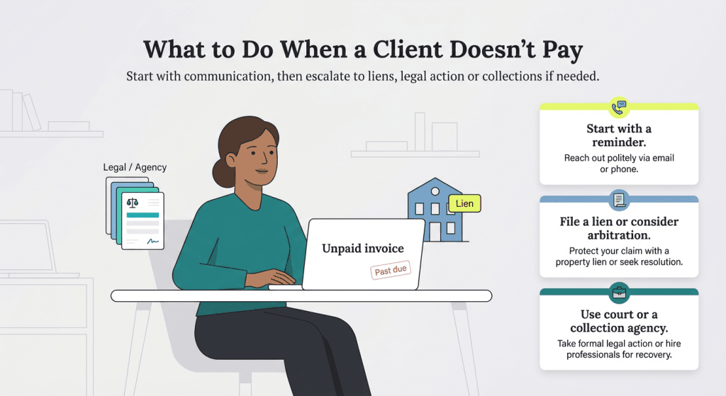 what to do when a client doesn't pay graphic