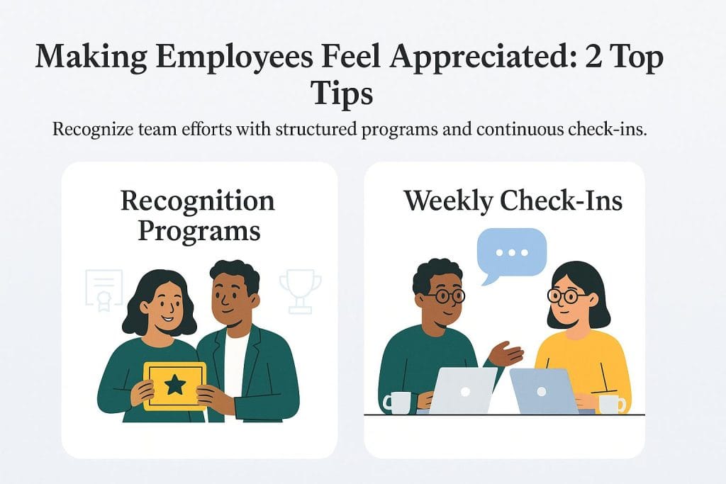ways to make employees feel appreciated graphic