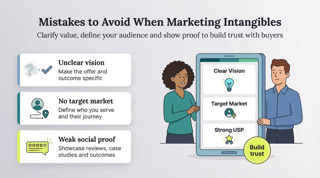 mistakes when marketing intangibles