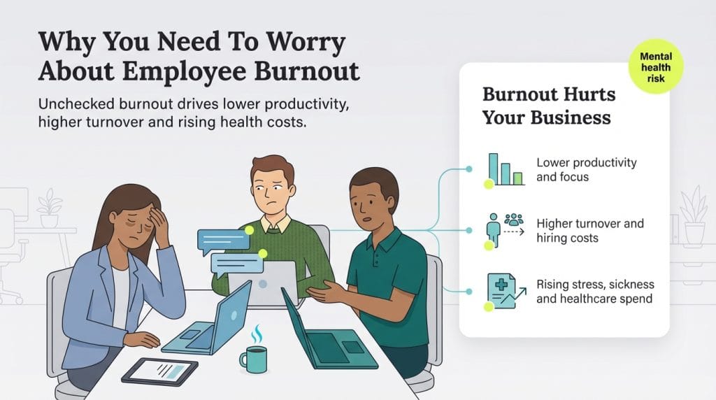 Employee burnout graphic