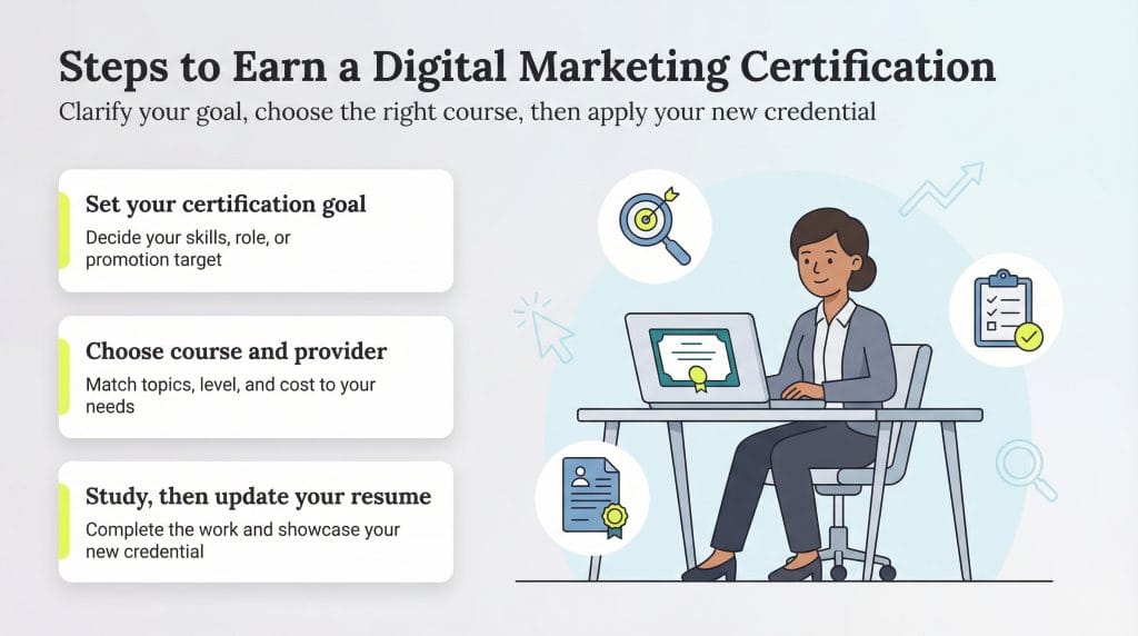 digital marketing certification steps