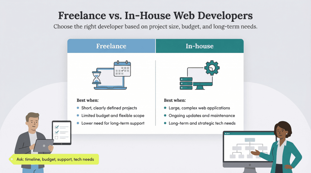freelance vs. in house developer