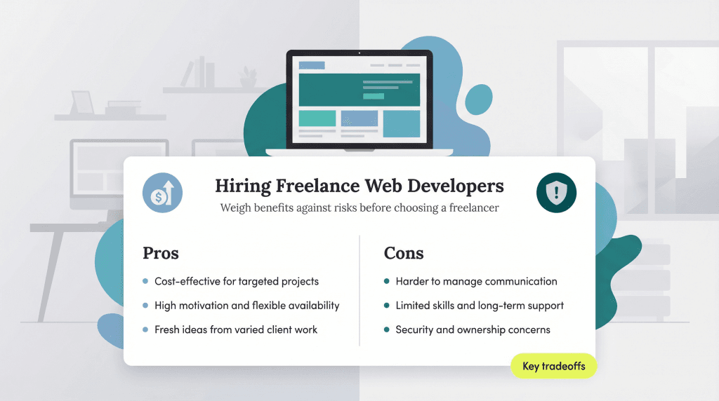 pros and cons of hiring a freelance web dev