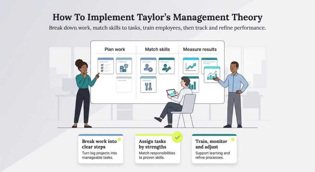 how to implement taylor's mgmt theory