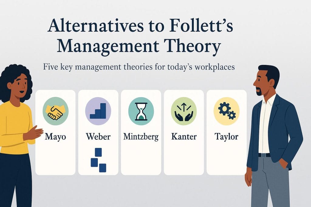 Graphic depicting alternative management theories