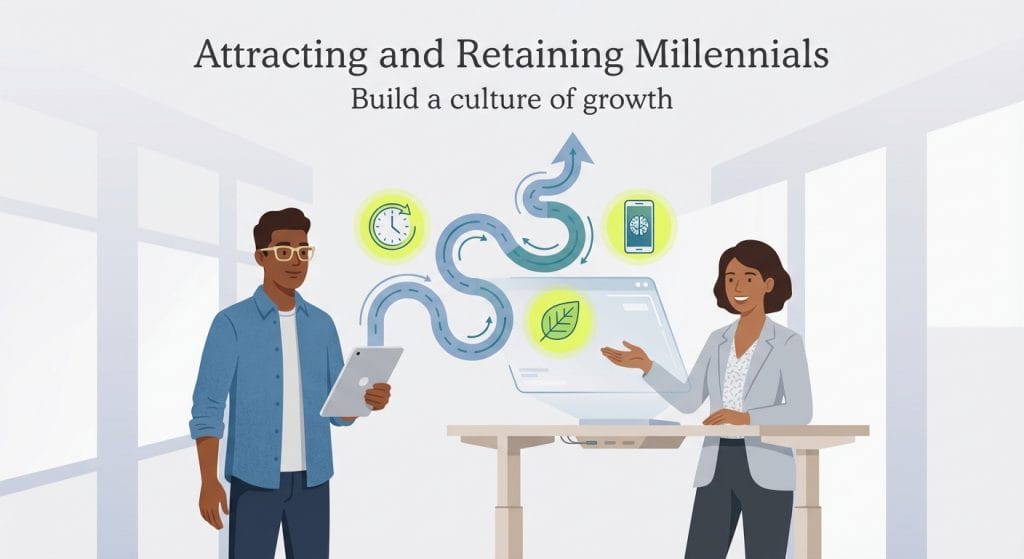 Attracting and retaining millennials graphic