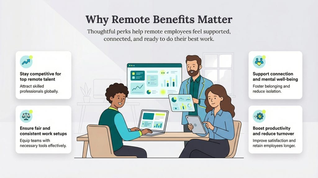 remote worker benefits graphic