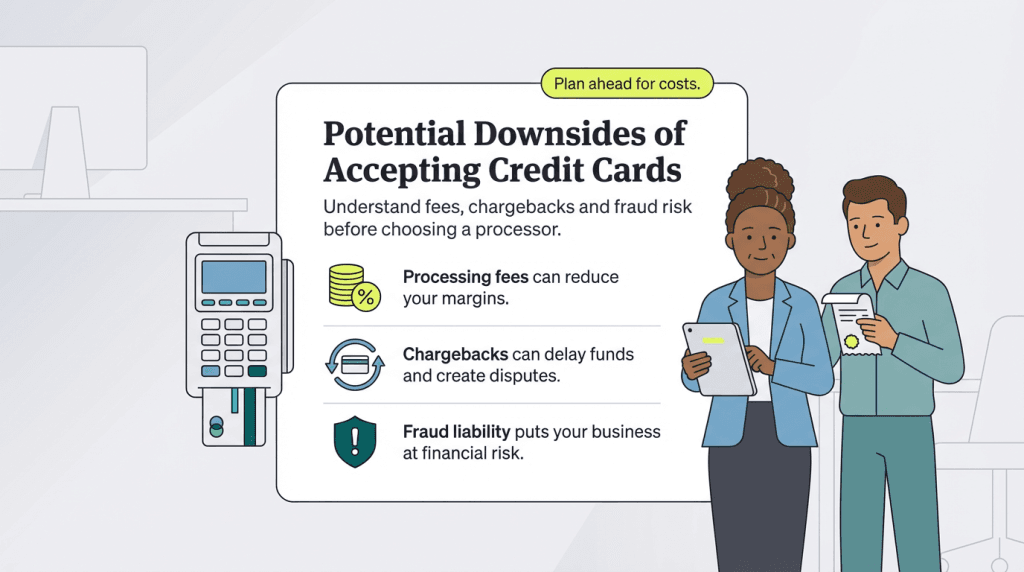 credit card downsides graphic