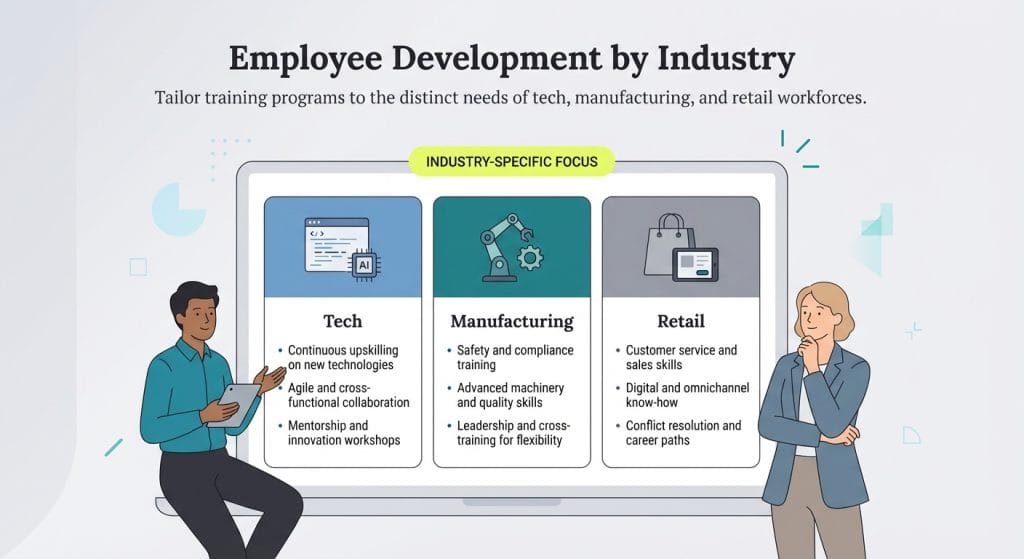 Employee development by industry