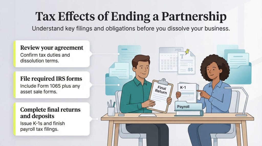tax effects of ending a partnershp