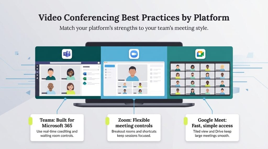 Video conferencing best practices graphic
