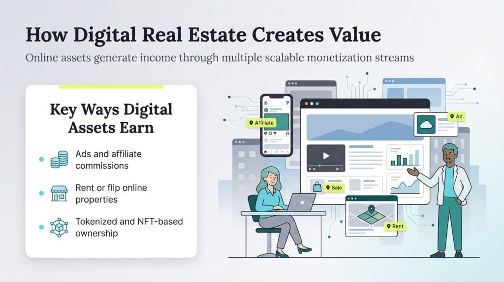 how digital real estate creates value