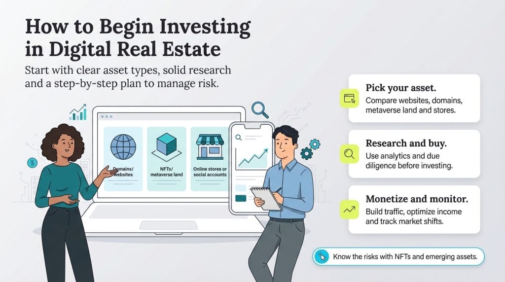 how to invest in digital real estate