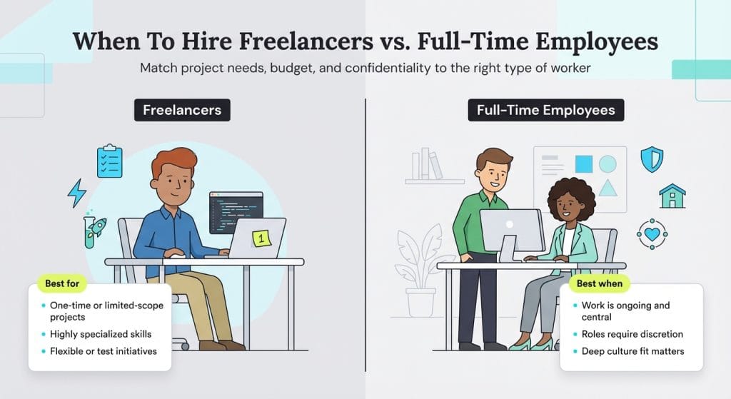 when to hire freelancers graphic
