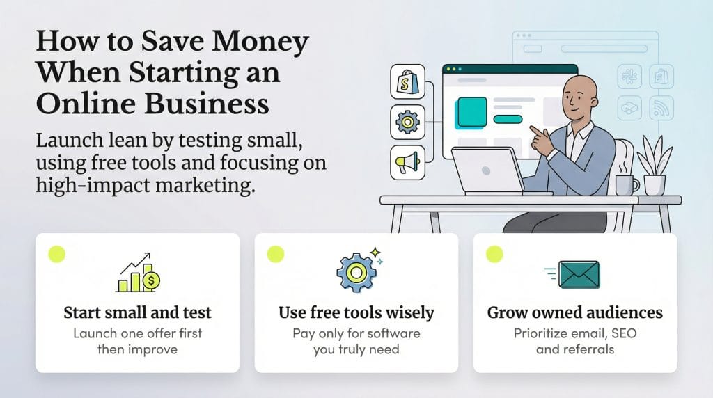 how to save starting an online business