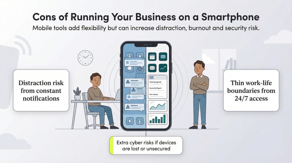 cons of running a business