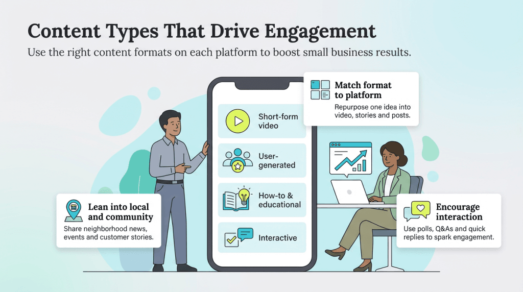 content types to drive engagement graphic