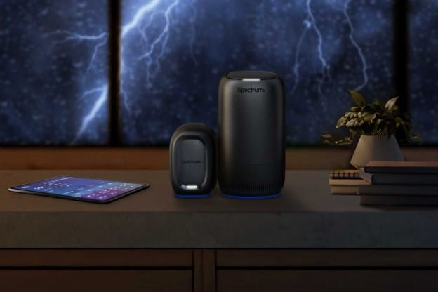 Spectrum Invincible WiFi router and backup battery during an internet outage