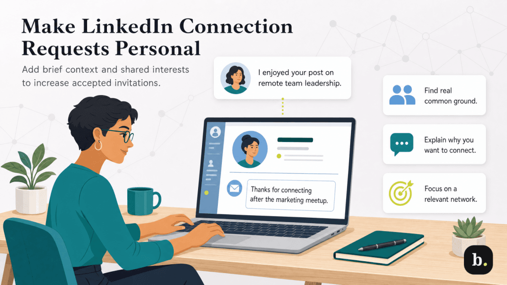 personalize linkedin requests graphic
