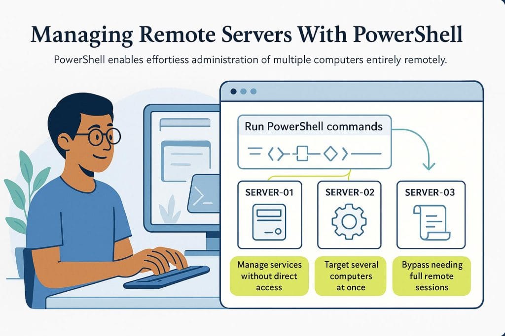 Managing remote servers graphic