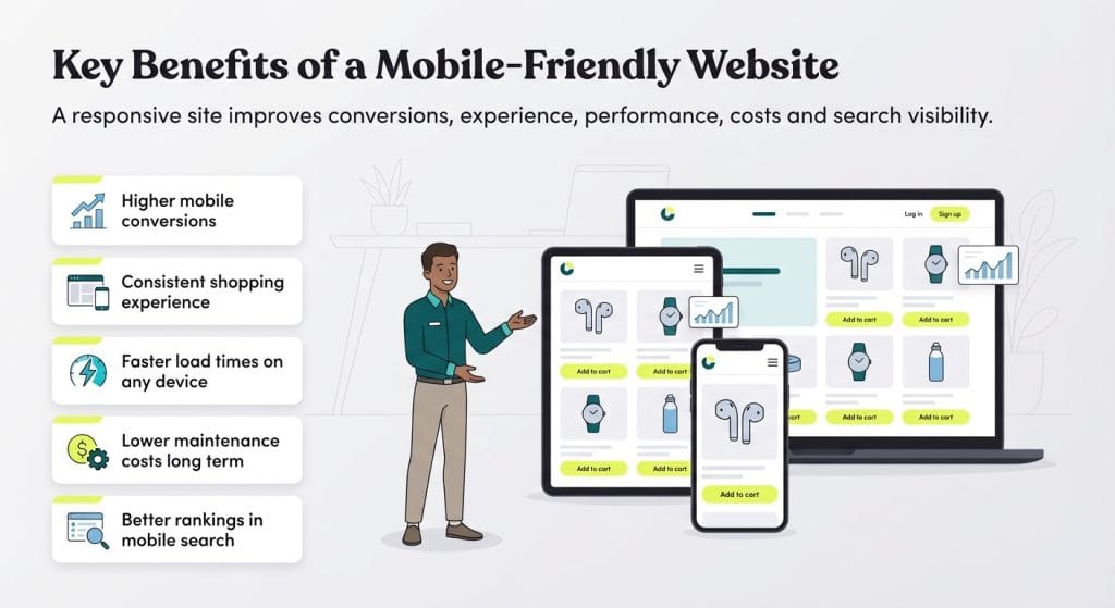mobile friendly benefits graphic