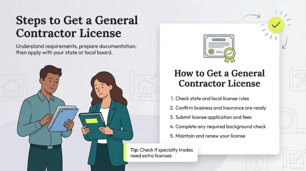 general contractor license steps