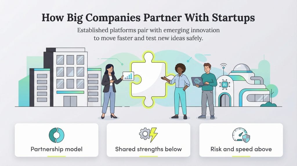 how startups collab with big companies