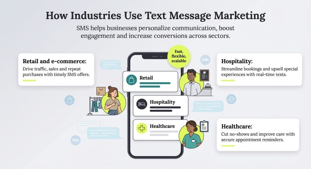 how industries use text message marketing