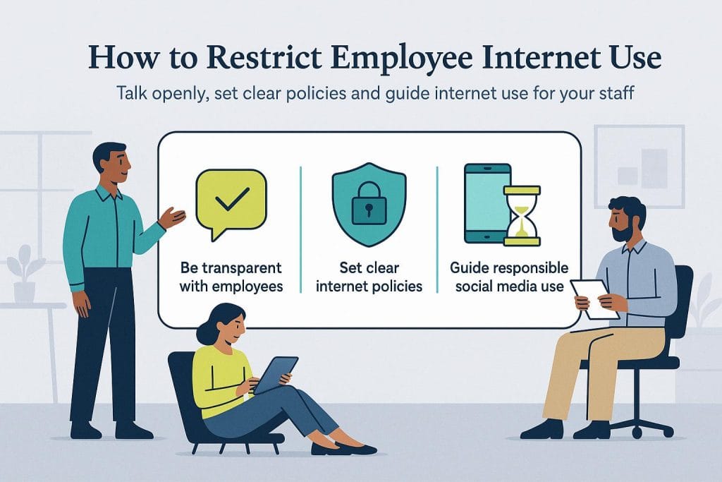 Restricting employee internet use infographic
