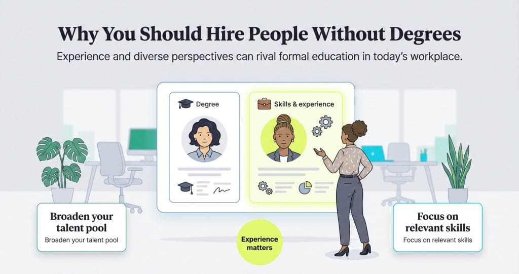 hiring without degrees graphic