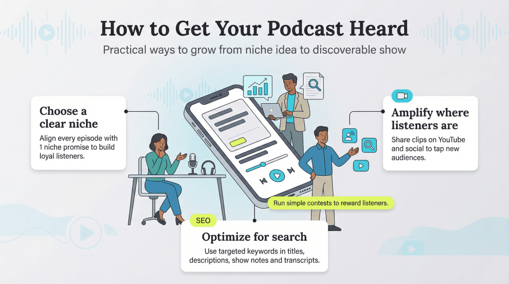 get podcast heard