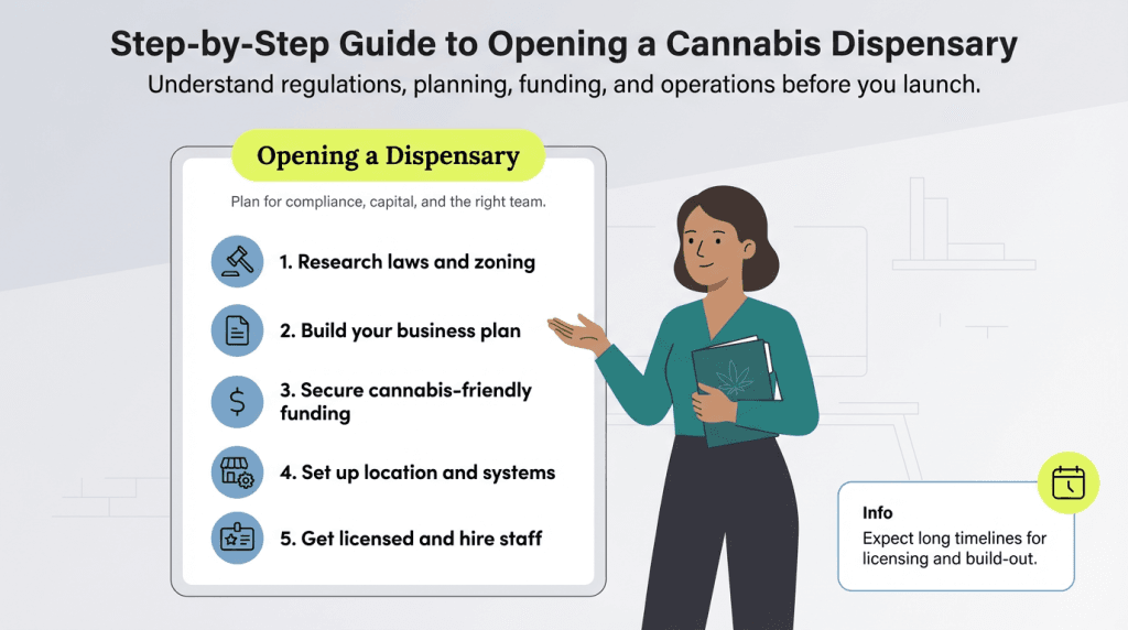 steps for opening a cannabis business