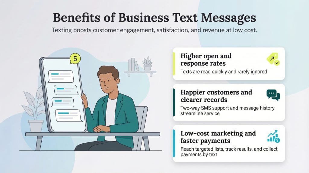 benefits of business text messages