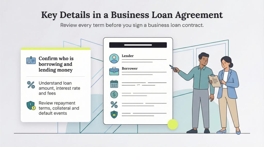 key details of a business loan