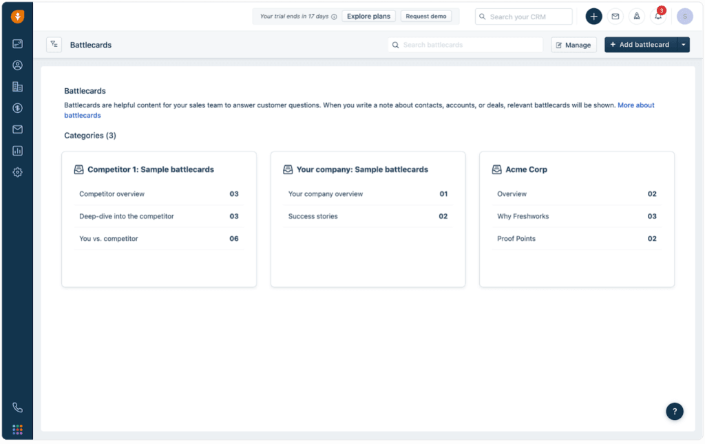 Freshsales battlecards