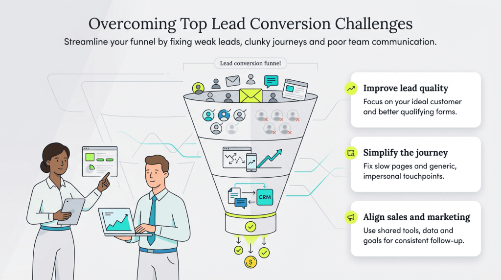 lead conversion challenges graphic