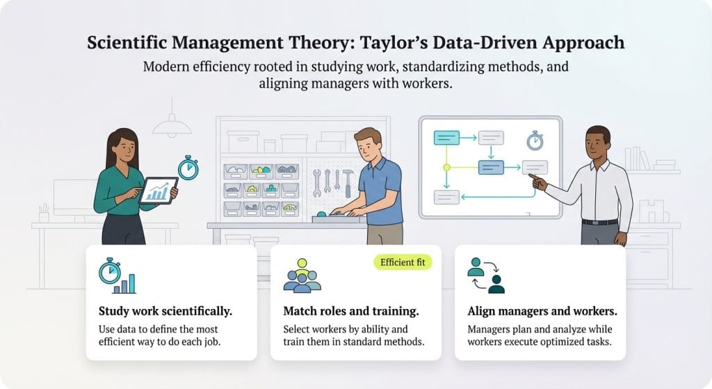 Scientific mgmt theory graphic