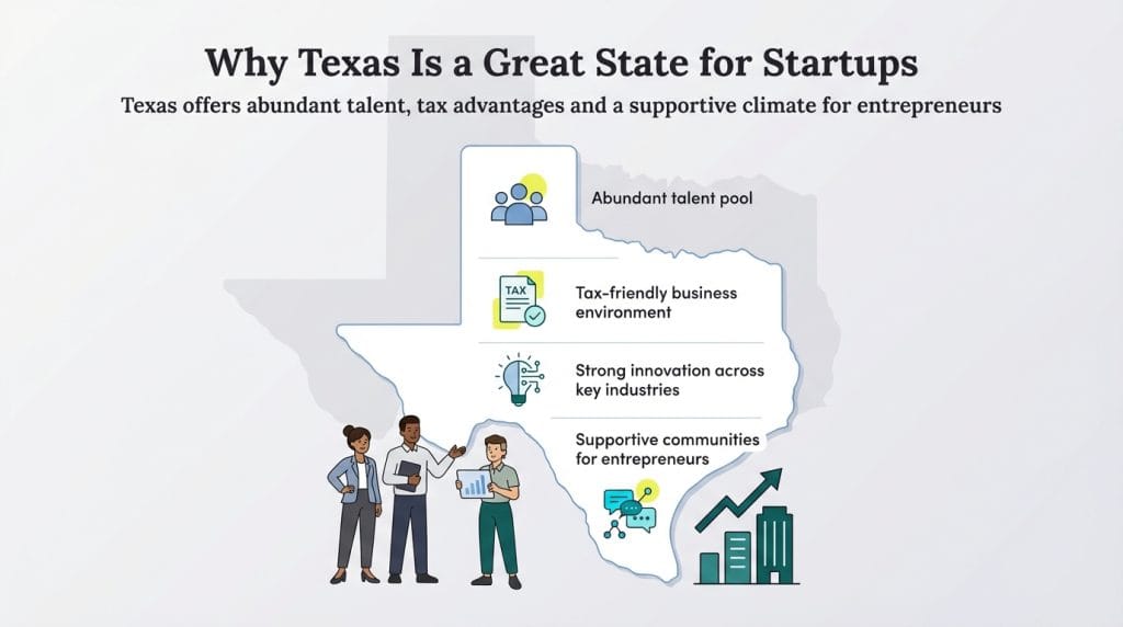 Texas startup benefits