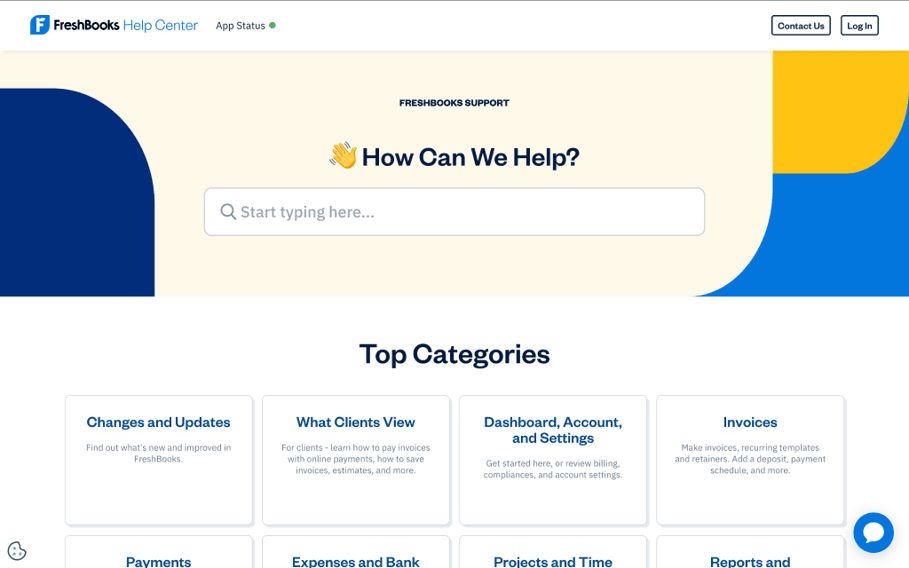 image of FreshBooks Help Center