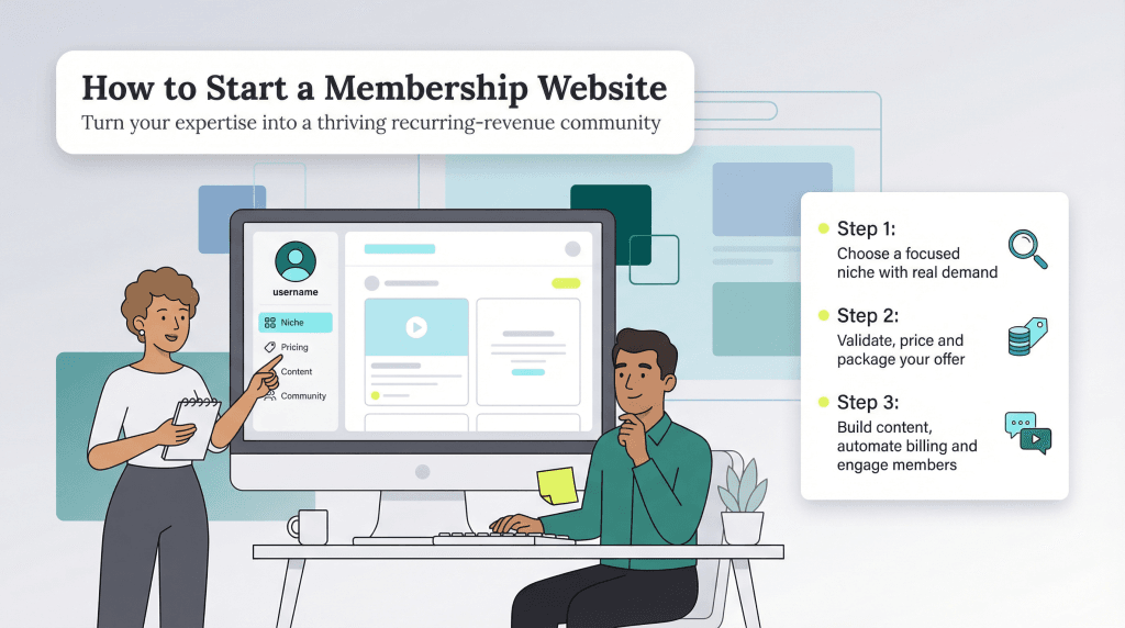 how to start a memebership website