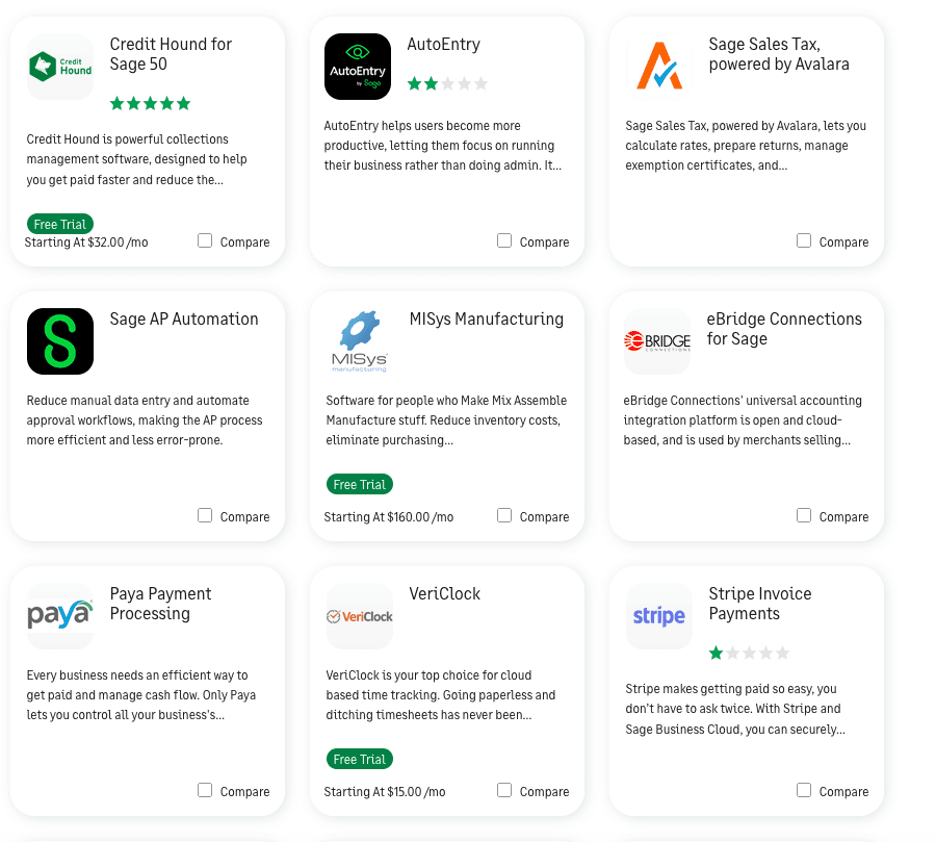 Sage 50 integrations