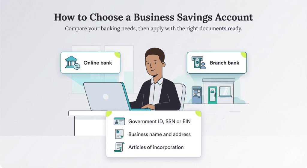 Choosing business savings account
