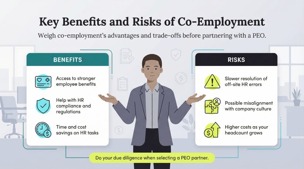 benefits and risks of coemployement