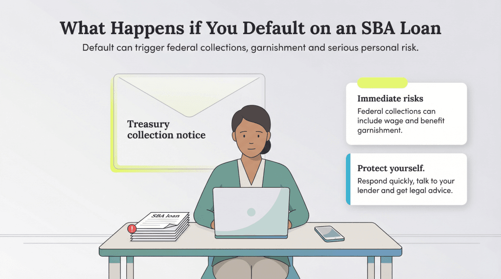 SBA loan default consequences