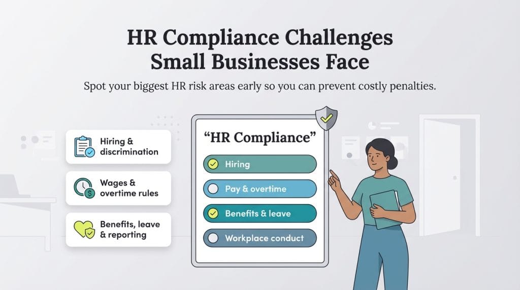 HR compliance challenges graphic