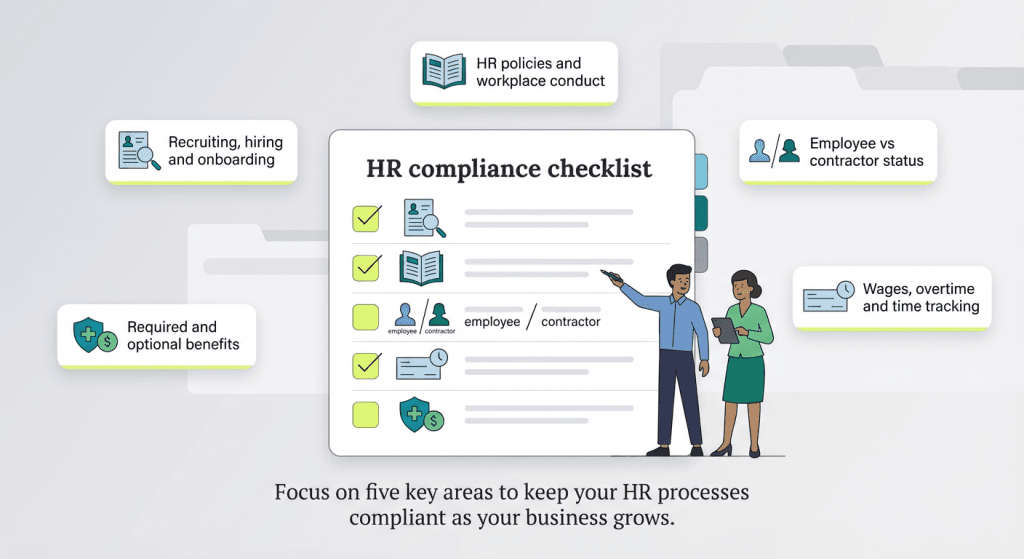 HR compliance checklist graphic