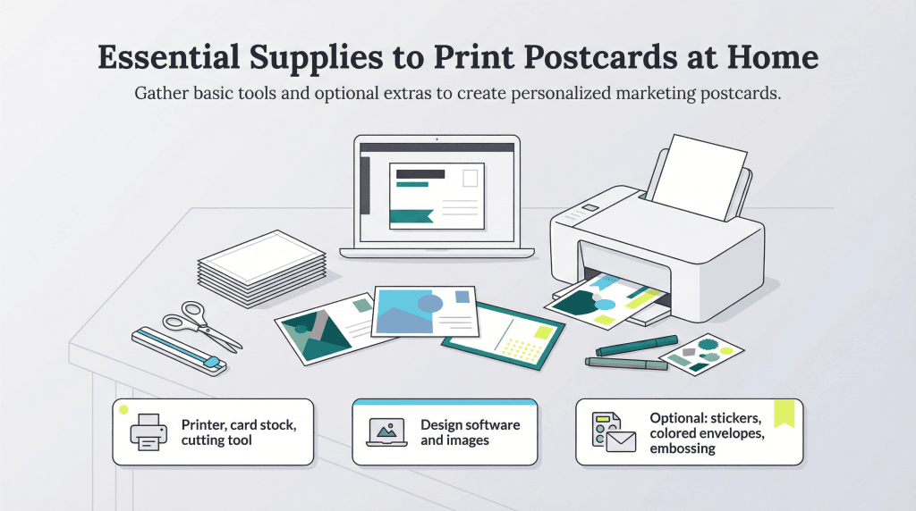 postcard printing supplies